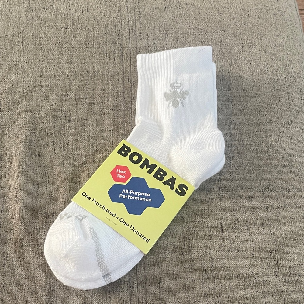 Bombas - Women's All-Purpose Performance Quarter White Medium